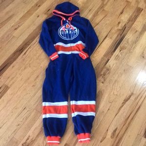 Hockey Sockey Oilers Onesie